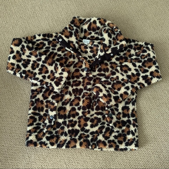 J. Crew Sweaters - LEOPARD FLEECE